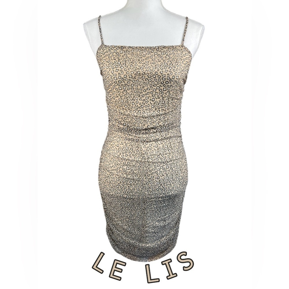 Le Lis | Leopard Mesh Midi Dress